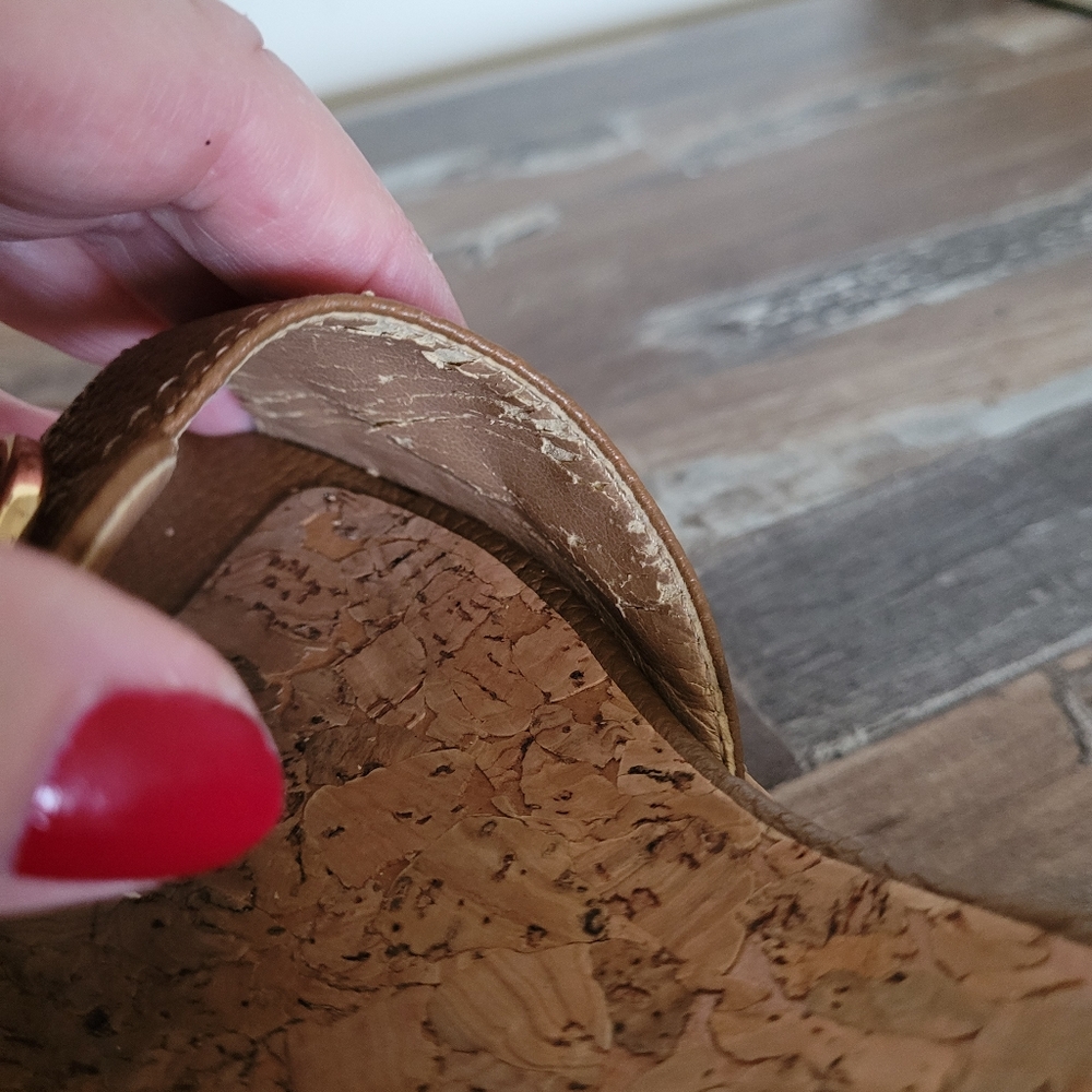 Stuart Weizman Corc Sole Wedges Sandals/ Flip Flo… - image 8